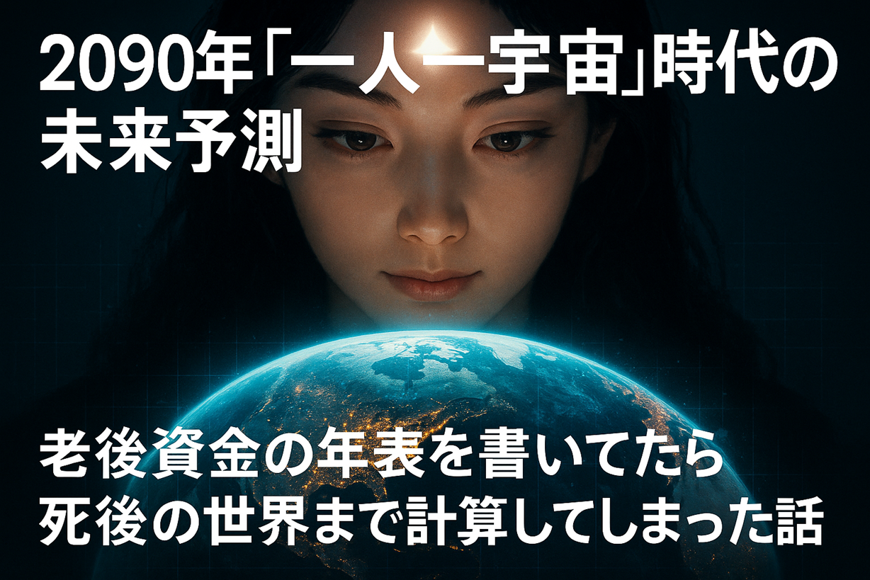 2090年「一人一宇宙」時代の未来予測|老後資金の年表を書いてたら死後の世界まで計算してしまった話