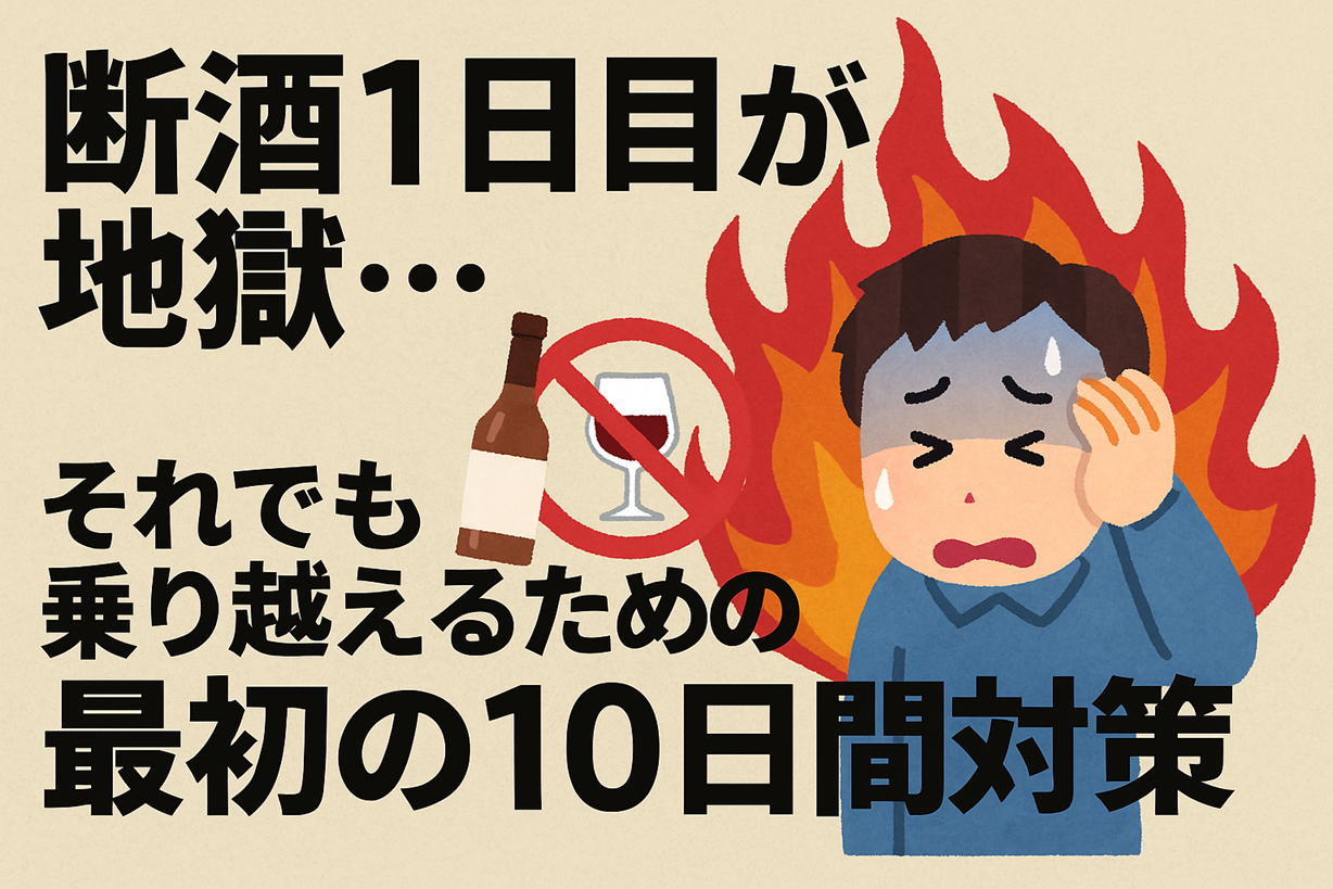 断酒1日目が地獄…それでも乗り越えるための最初の10日間対策