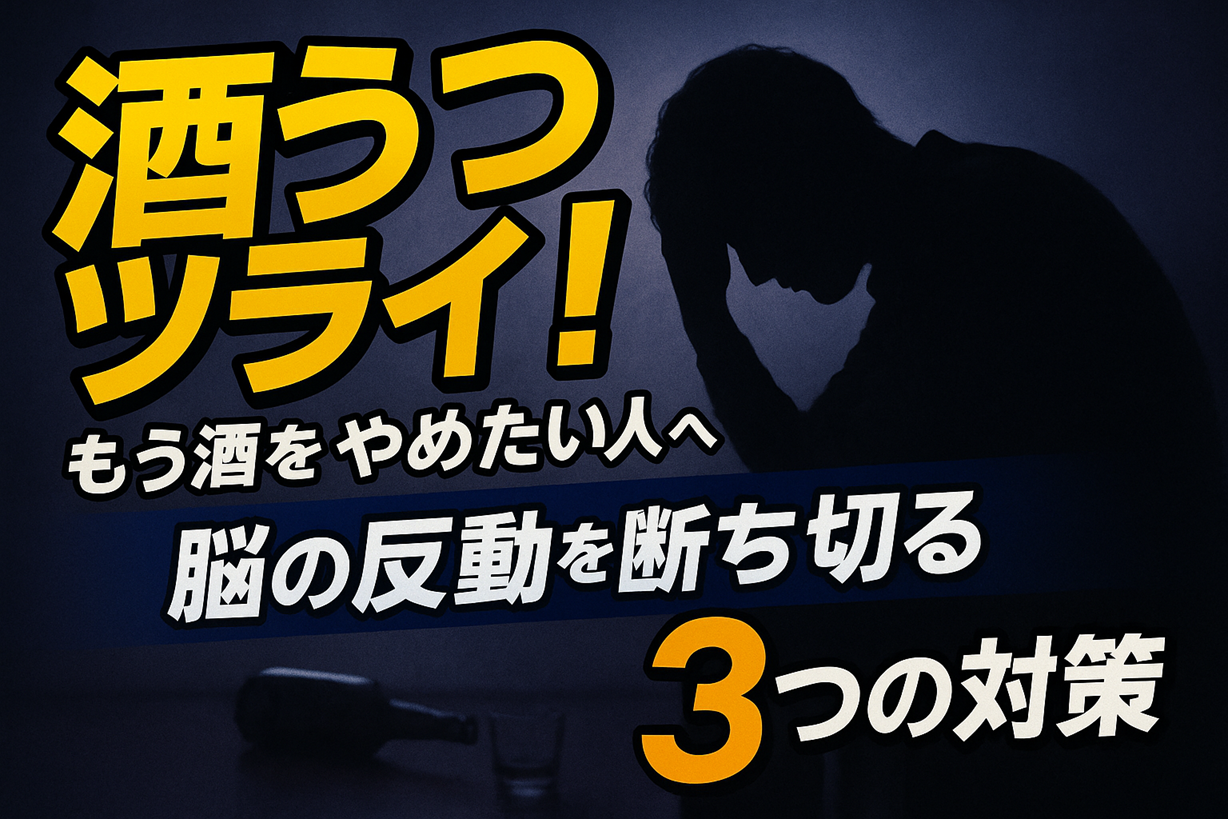 酒鬱ツライ「もう酒をやめたい人」へ。脳の反動を断ち切る３つの対策