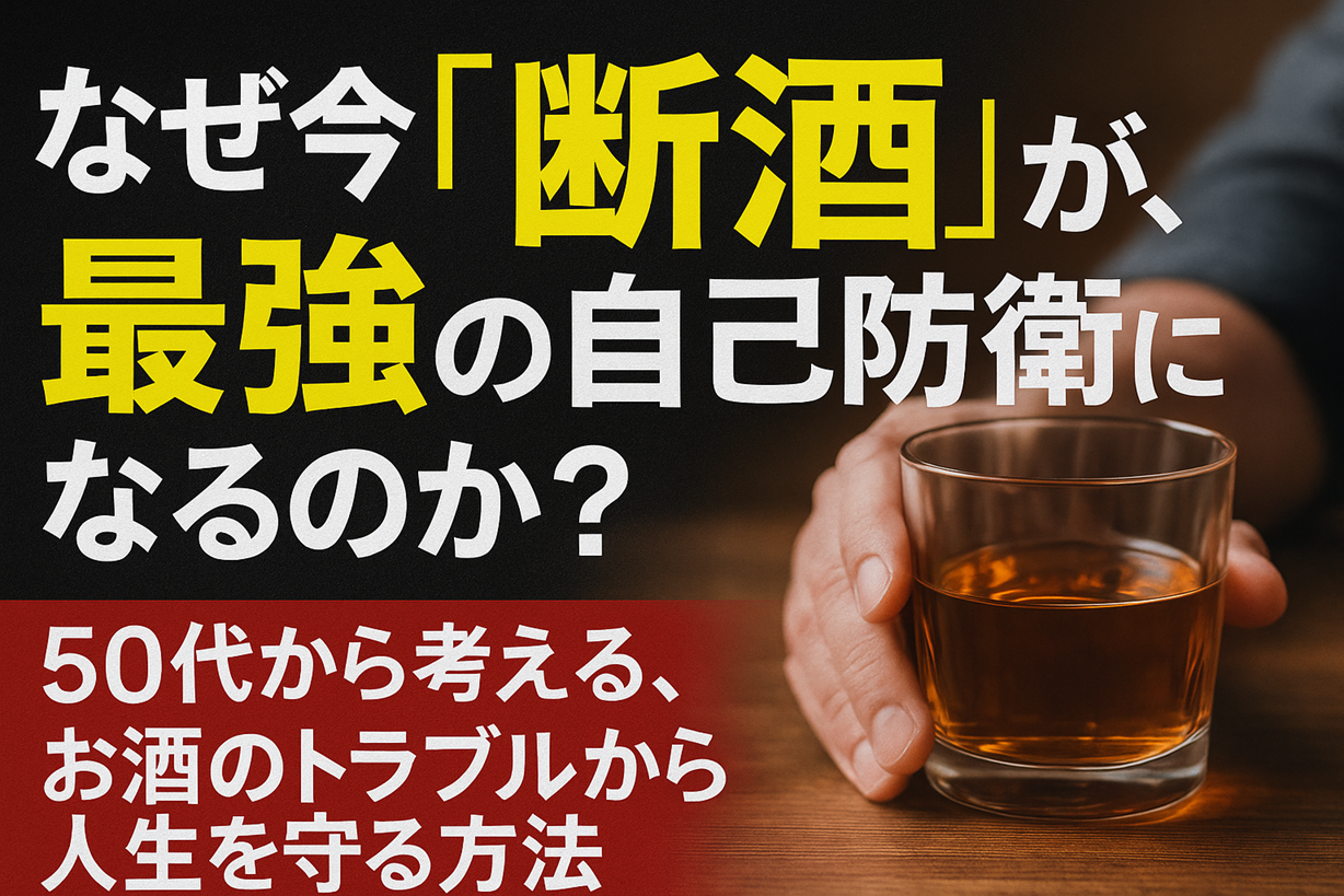 なぜ今「断酒」が、最強の自己防衛になるのか？ 50代から考える、お酒のトラブルから人生を守る方法