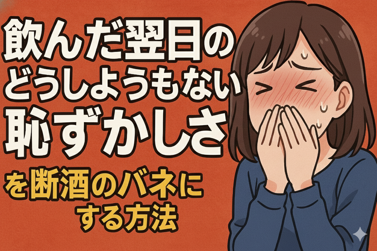 飲んだ翌日の“消えたいほどの恥ずかしさ”が断酒の最強の武器になる理由