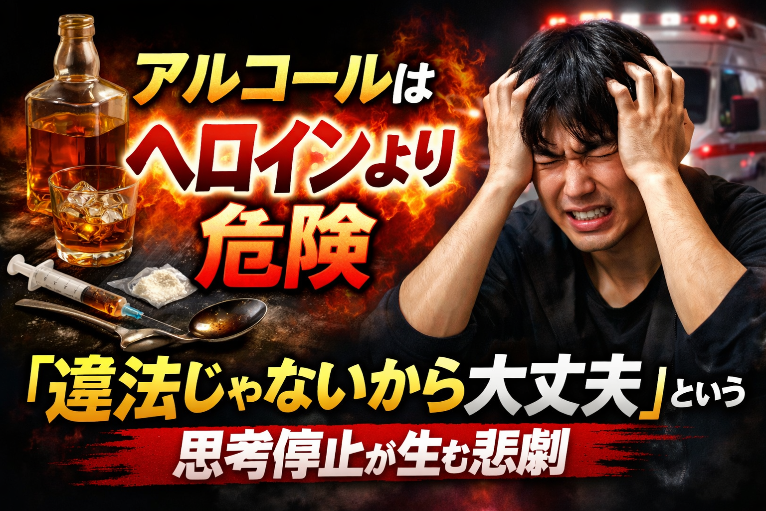 アルコールはヘロインより危険「違法じゃないから大丈夫」という思考停止が生む悲劇