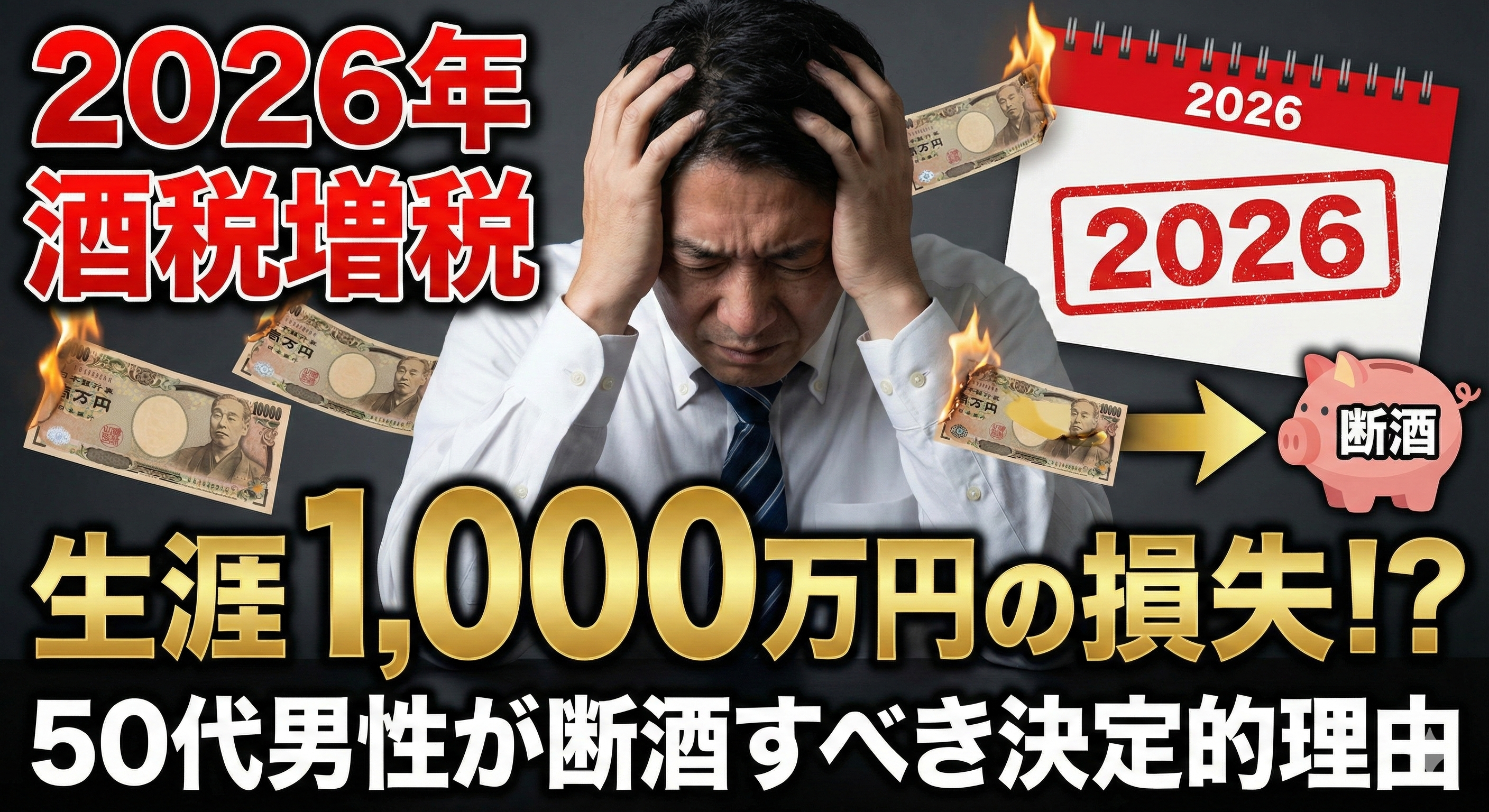 2026年酒税増税で生涯1,000万円の損失｜50代男性が断酒すべき決定的理由