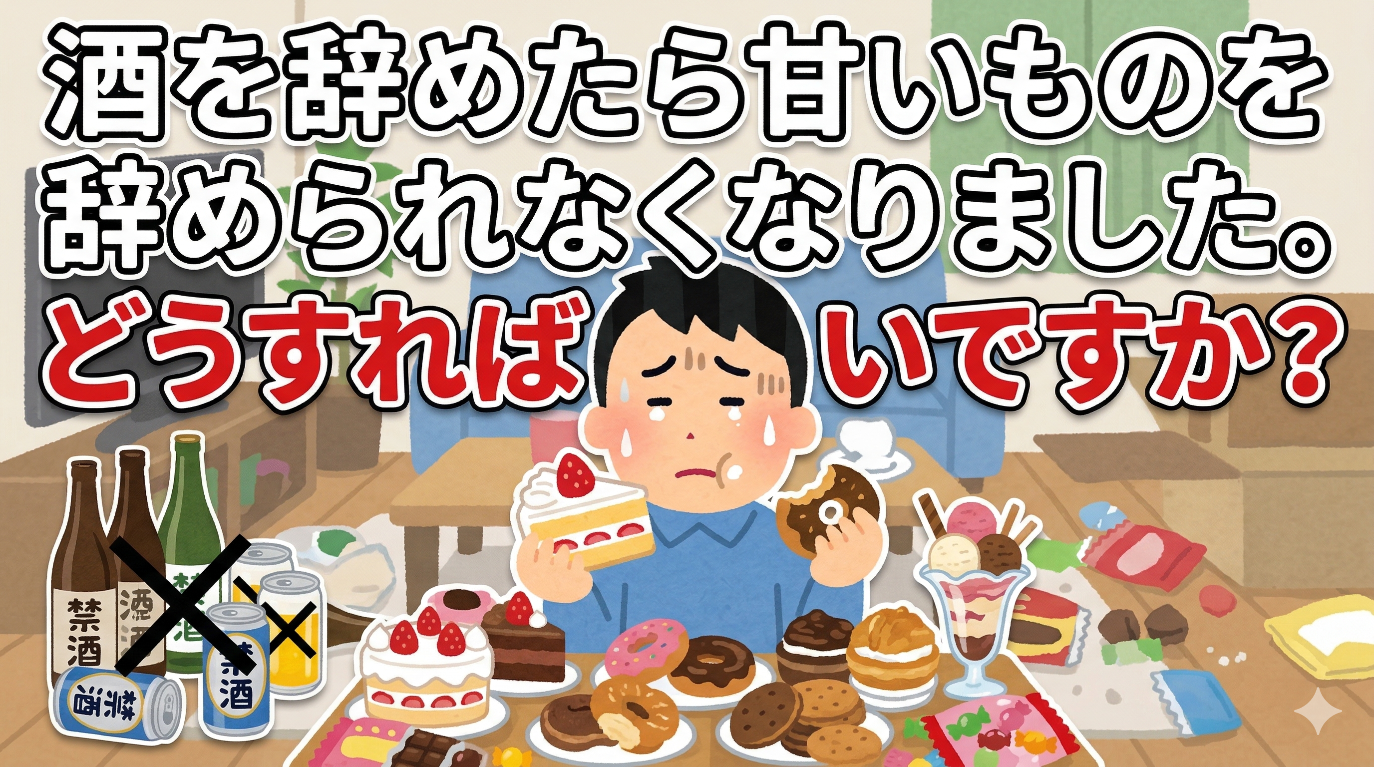 なぜ断酒すると甘いものがやめられないのか？理由と3つの解決策