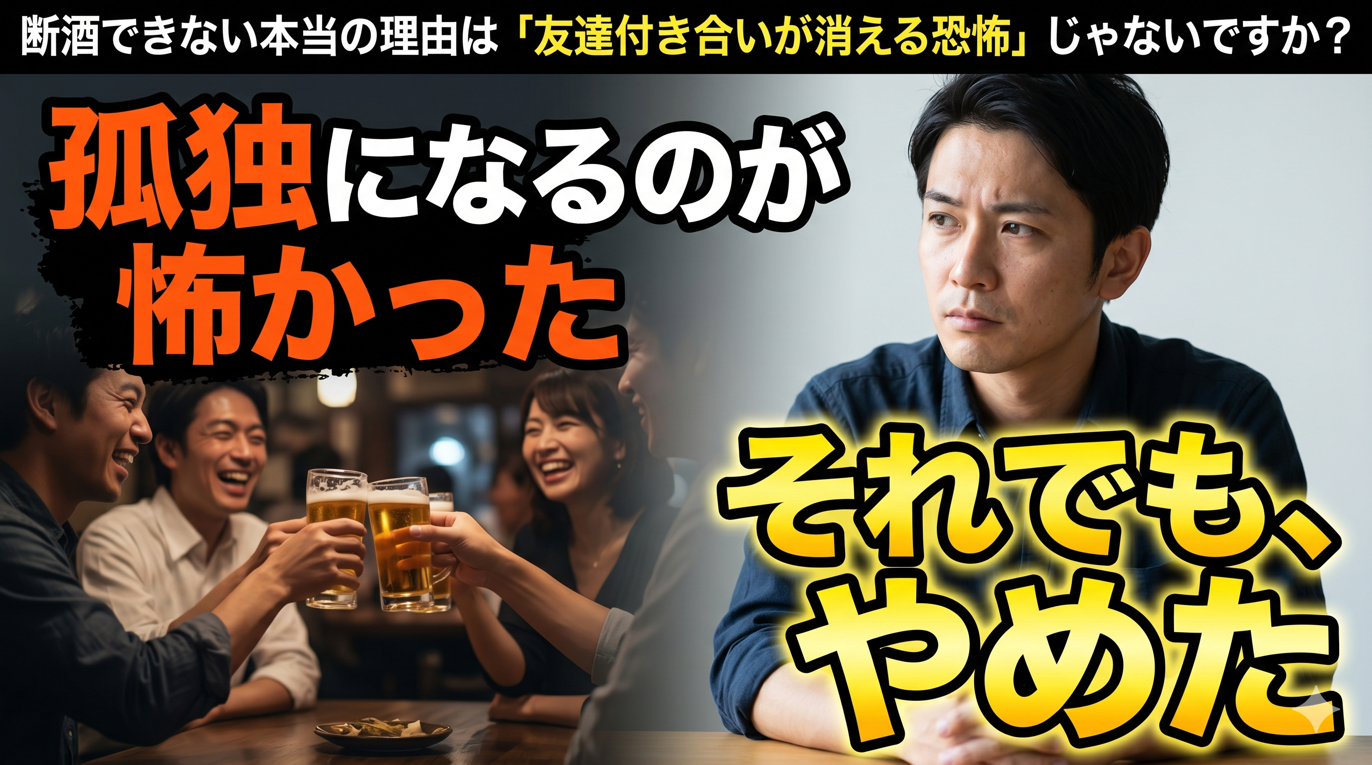 断酒できない本当の理由は「友達付き合いが消える恐怖」じゃないですか？