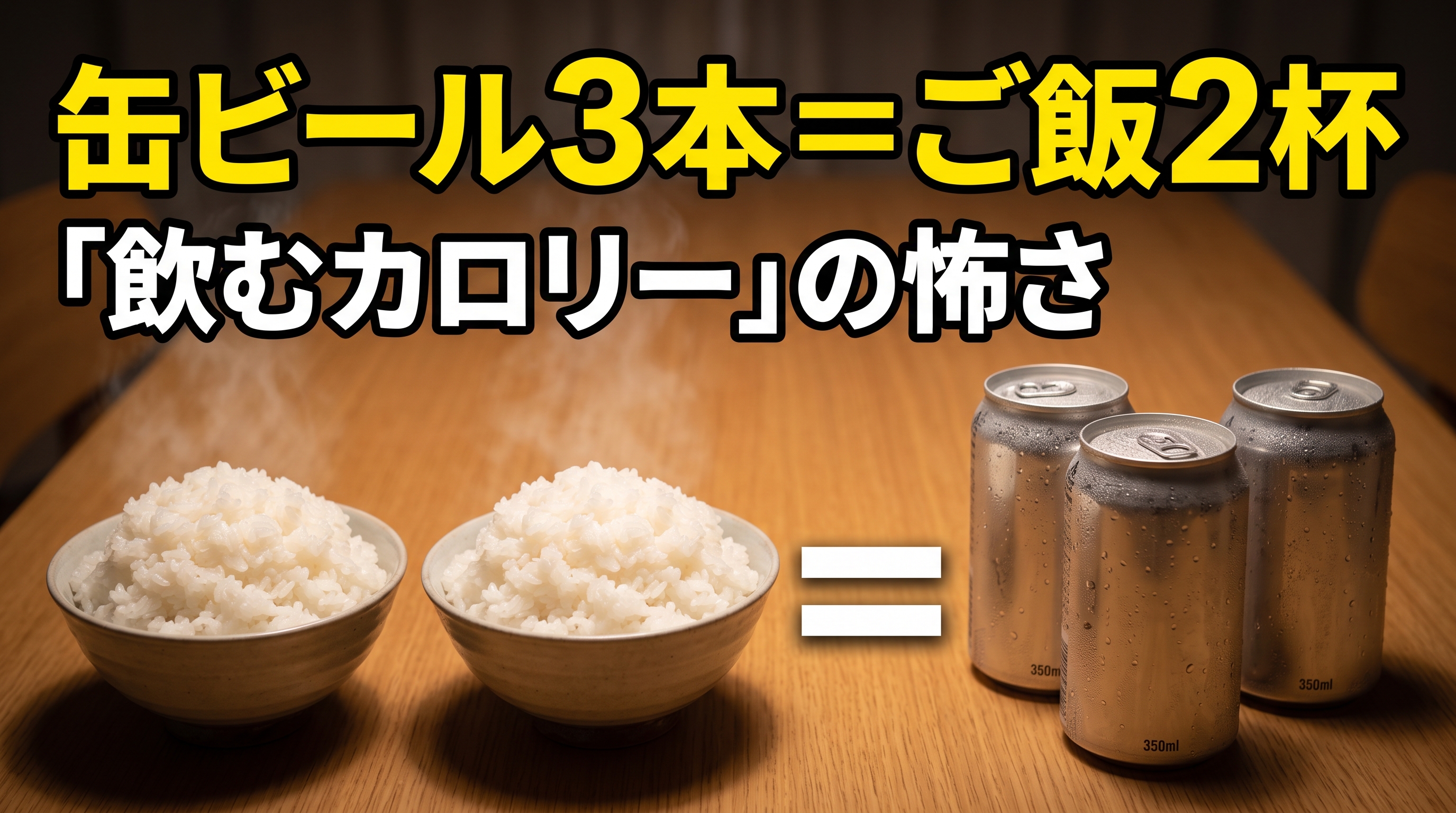 【断酒ダイエット】晩酌の缶ビールはご飯何杯分？「飲むカロリー」の怖さ